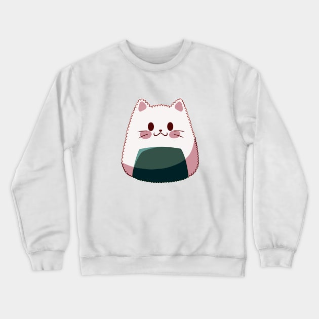 Onigiri Cat Crewneck Sweatshirt by SayuriNishiArt